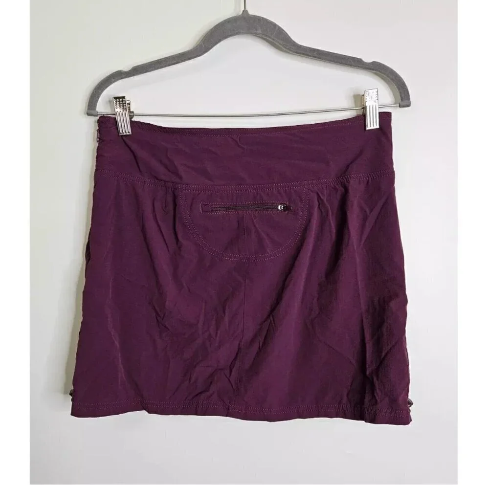 Athleta Cinch Ripstop Skort Women Sz 4 Purple Skirt Zip Pocket Athletic Outdoor